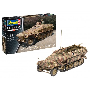 KIT PARA MONTAR REVELL TANQUE DE GUERRA SD.KFZ 251/1 AUSF. A 1/35 321 PEÇAS REV 03295